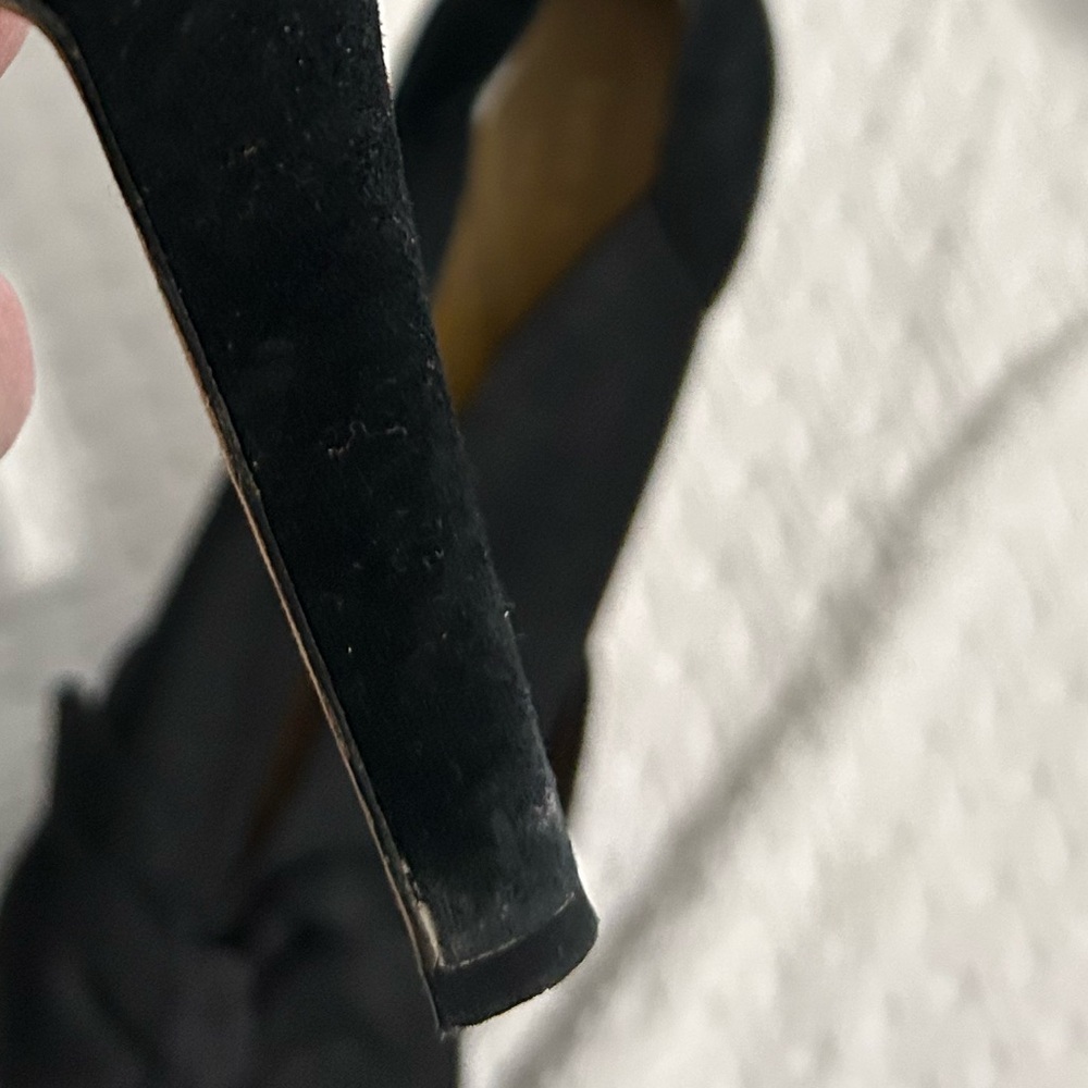 Kate Spade Black Peep-Toe Heels with Bow - Picture 5 of 9